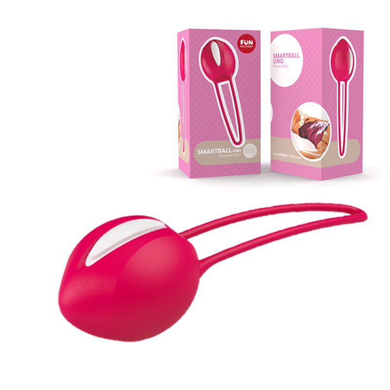 Fun Factory Smartball Uno Kegel Excerciser - White & India Red